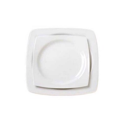 Cryspo Trio Πιάτο Φρούτου 21εκ. Λευκή Πορσελάνη 'QUADRO WHITE' 5500003